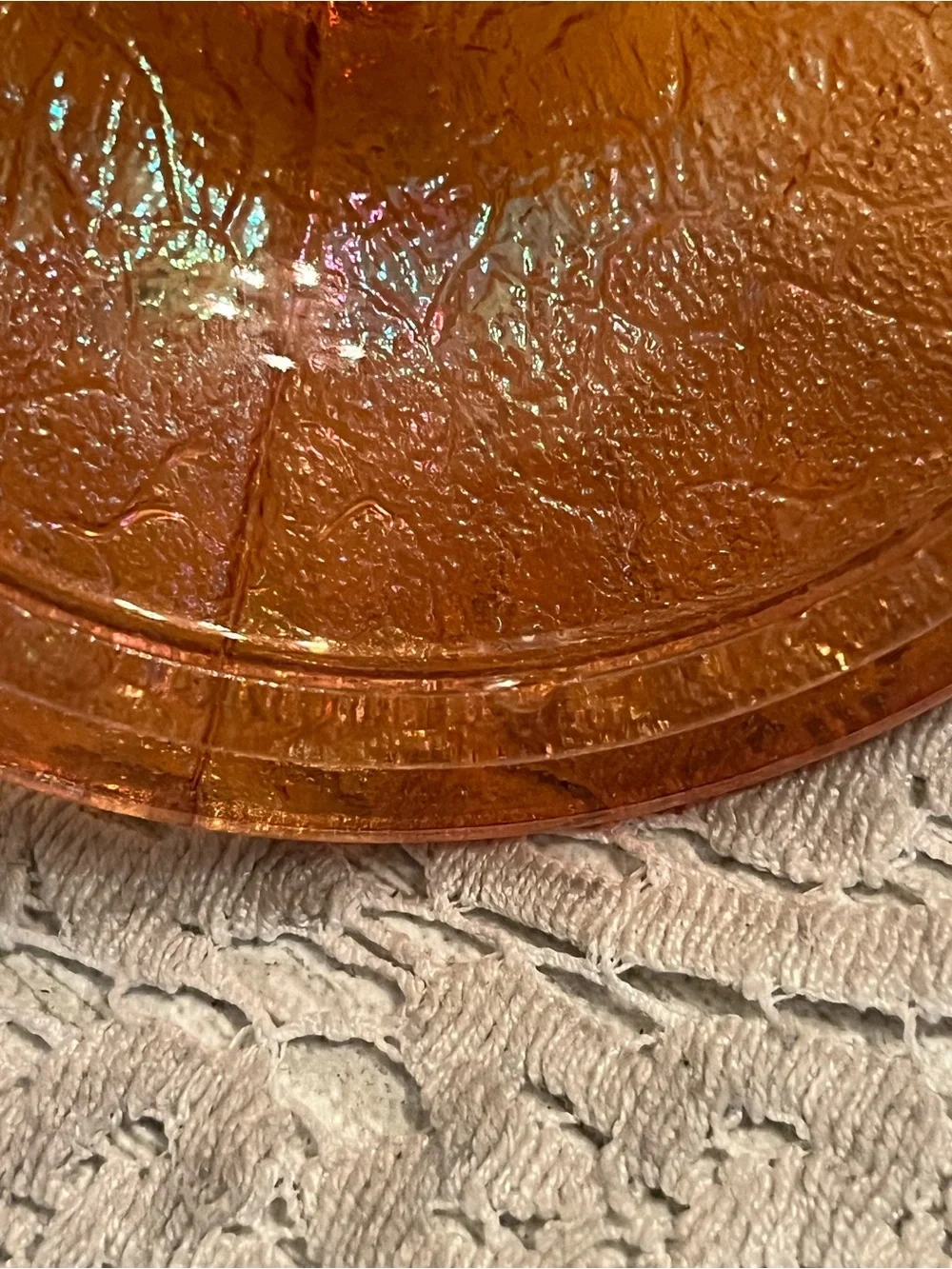 Vintage Marigold Carnival Glass Apothecary Fairy Lamp Pedestal Jar